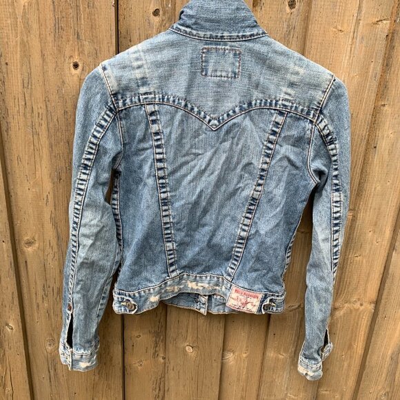 Vintage True Religion Jean Jacket JIMMY Medium Blue - Picture 2 of 4